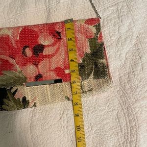 Jessica McClintock Woven Natural Floral Clutch Bag